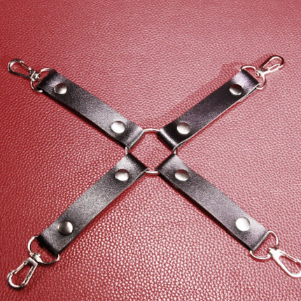 New BDSM Kits Bed Bondage Set Red&Black Exotic Sex Toys for Adults Games Leather Handcuffs Whip Gag Collar Women Sex Goods