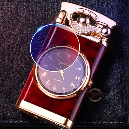 Creative Real Watch Metal Rocker Arm Butane Gas Torch Lighter Windproof Double Jet Flame Cigar Lighters Smoking Gadgets For Men