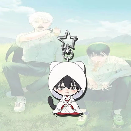 Anime The Summer Hikaru Died Cosplay Keychain Unisex Kawaii Acrylic Keyring Key Chain Bag Decoration Ornament Prop