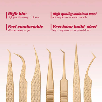 FADVAN Precision Fiber Tip Tweezer for Eyelash Extensions Professional Eyelash Tweezers Antistatic Straight
