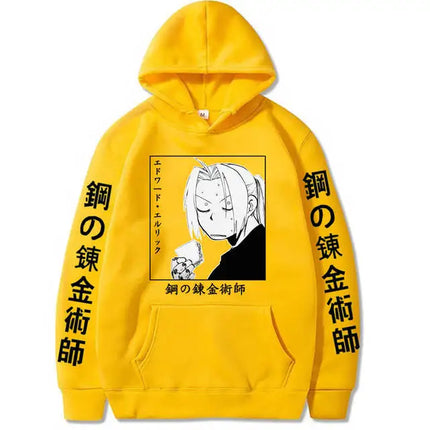 Fullmetal Alchemist Hot Anime Sweatshirt Casual Loose Zip Hoodie Women/Men Manga Pullovers Hip Hop Unisex Zipper Jackets