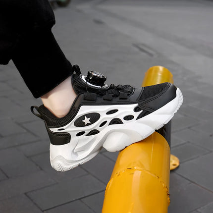 Childrens Sports Shoes Comfortable Elastic Shock-absorbing New Campus Retro Mesh Training Shoes Daily Breathable Casual Shoes