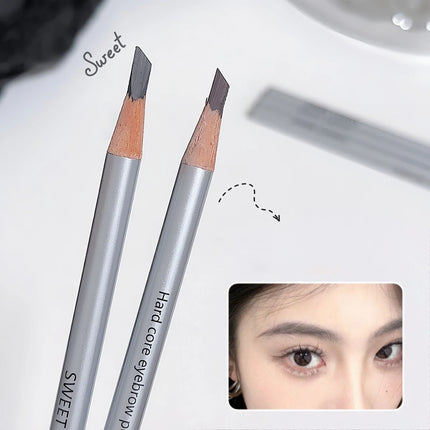 Slanted Blade Eyebrow Pencil Waterproof Makeup Natural Lines Hair Flu Wood Eyebrow Pen Tint Tattoo Grey Coffee Eye Brow Pencil