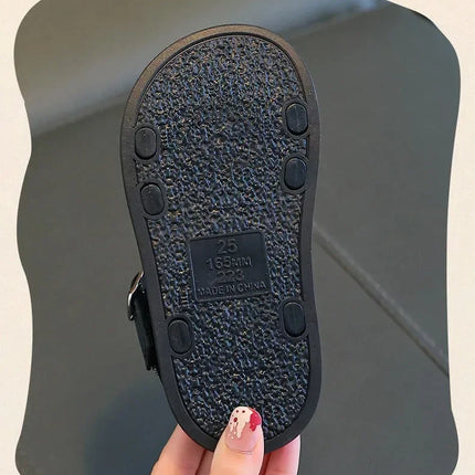 Elegant Summer New Style Korean Version Princess Children's Sandals Elegant Open Toe Stylish Versatile Cute Student Sandals
