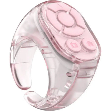 Transparent Scrolling Ring Remote for TikTok YouTube Instagram Video Scroller Page Turner Clicker Bluetooth Camera Shutter