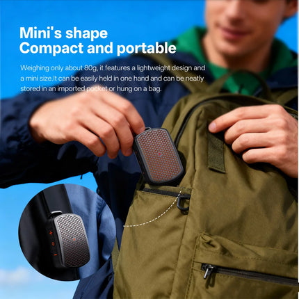 Magnetic Clip-on M1 Portable Bluetooth Speaker, Outdoor Waterproof TWS Stereo, High Volume, Mini Speaker with Heavy Bass.