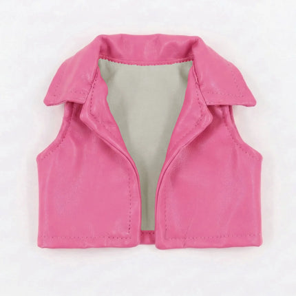 18-inch American Girl and 43cm new reborn doll accessories leather vest, perfect baby gift for our generation