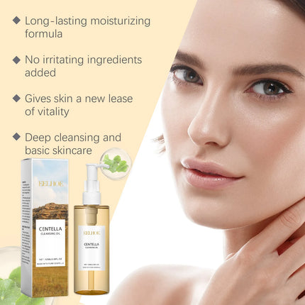Centella Asiatica Lightweight Makeup Remover Oil - Refreshing and Gentle Cleansing for Face and Lips, Eye and Lip Makeup Remover