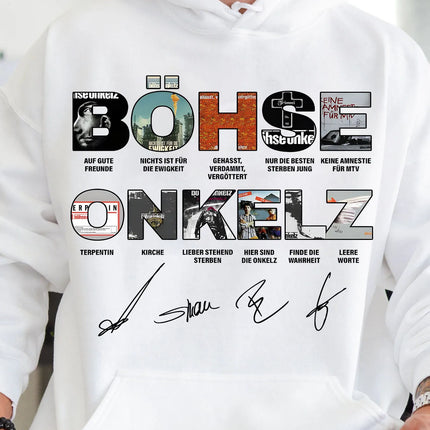 Böhse Onkelz Printed Hoodies Vintage 90s Bohse Onkelz Heavy Rock Hoodies Oversized Women Men Pullover Hoodies Streetwear Hoodies