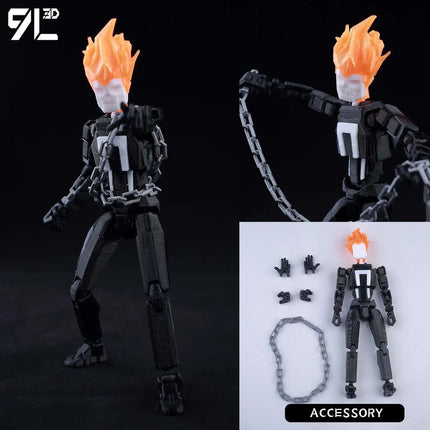 9L3D Printed Deadpool Wolverine Anime Characters Lucky Dummy 13 Action Figures Multi-Jointed Movable Shapeshift Mannequin Toys