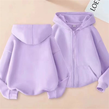 Children Fashion zipper style Clothing Boys Girls Hoodie  Tops Spring Autumn Leisure Sweatshirr Toddler 3-12 Year Red Black Coat