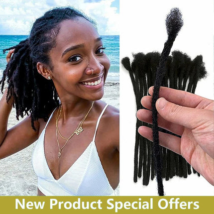 Dreadlock Extensions Human Hair For Men/Women Crochet Braids Organic hair Dread Loc Extensions 0.4 0.6cm Faux Locks Crochet Hair