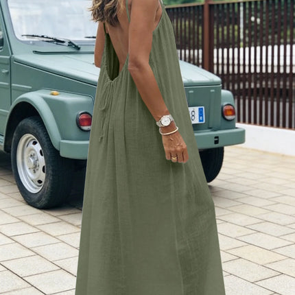 New Arrival Women's Strapless Backless Long Loose Home Dress Comfortable Sleepwear Casual Maxi Dress