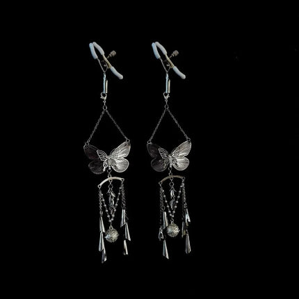 Luxury Butterfly Nipple Clips Seductive Rhinestone Body Chain Premium Collar Anal Plug Vaginal Clamp Erotic Accessories Sex Toys