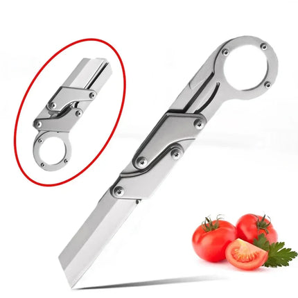 【Crafted with Ingenuity】Stainless Steel Multi-Functional Folding Peeler - EDC Tool & Portable Outdoor Fruit Knife