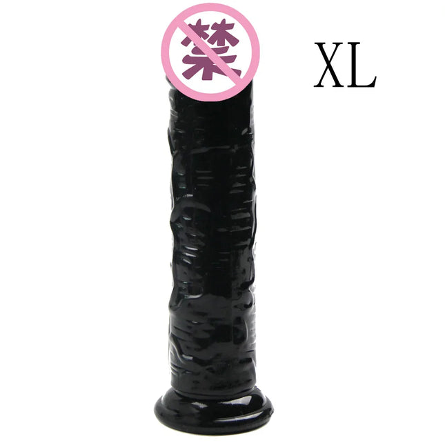 Realistic Dildo with Strong Suction Cup, 5 Colors, SX/S/M/L/XL/XXL Size, Soft Flexible Penis, Adult Sex Toy for Women Lesbian Couple
