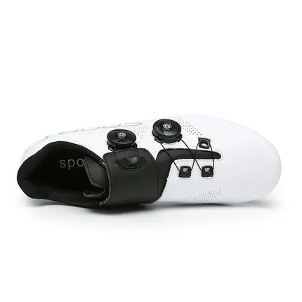 Cycling Shoes Road Bike Men White Breathable SPD Self-Locking Cleat Racing Road Bike Shoes Women Flat MTB Bicycle Sneakers