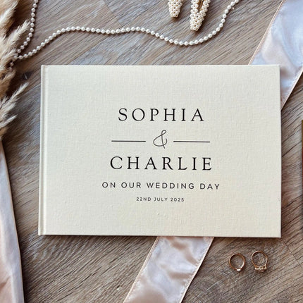 Custom Linen Wedding Guest Book Polaroid Photo Album Engagement Anniversary Scrapbook Reception Keepsake Book Birthday book
