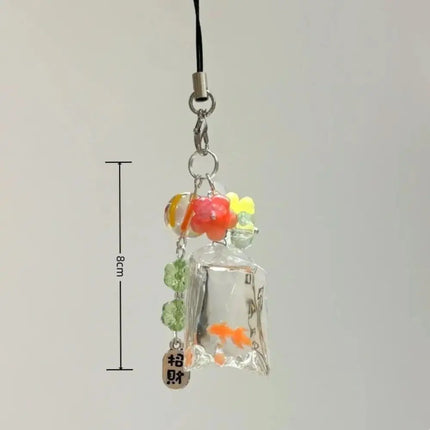 Y2K Charms Phone Pendant Cute Fish Sweet Girl Phone Lanyard Keychain For CCD Camera Girl Bag Schoolbag Ins Korea Jewelry