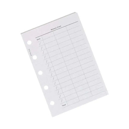 50Sheets M5 A8 Loose-Leaf Notebook Refill Paper 5-hole Line Grid Inner Refill Binder Paper Pages Daily Monthly Weekly Agenda