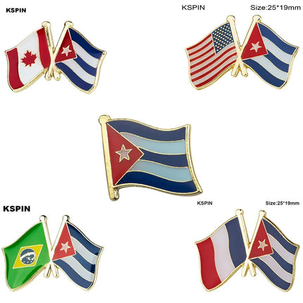 Cuba Flag Badge Brooch Natinal Lapel Pins Flag Lapel Pins Country Flag Badge