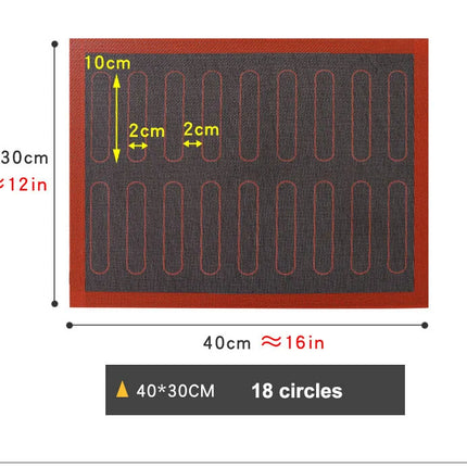 Silicone Macaron Baking Mat for Bake Pans Macaroon Pastry Cookie Making Professional Grade Nonstick