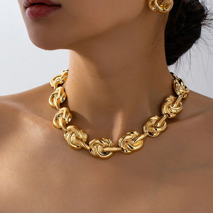 Elegant and Versatile Summer Luxury High-End Women's Metal Jewelry Set