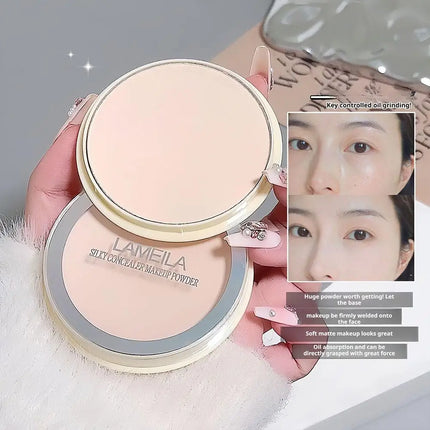 Soft Focus Makeup Natural Brightening Oil Control Concealer Waterproof Sweat Proof Longlasting Setting Powder Facial Cosmetics