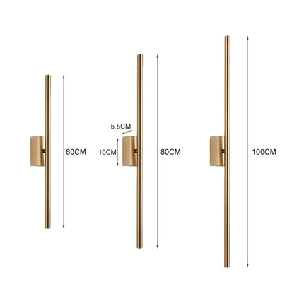 Modern Simple Creative Design Longer LED Wall Lights Living Room Background Decorate Bedroom Stairs Hallway Black Nordic Sconce