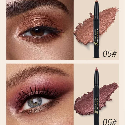 Glitter Brown Eyeshadow Pen Waterproof Lasting Shimmer Matte Lying Silkworm Eyeshadow Pencil Highlighter Stick Eyes Makeup Tools
