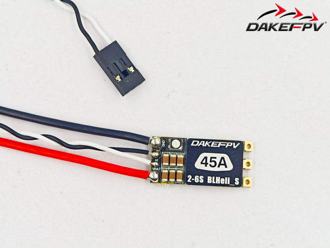 DAKEFPV 35A 45A BLHeli_S BLS 2-6S ESC Built-in Programmable RGB LED ONESHOT125 D-Shot 150/300/600 For RC FPV Quadcopter Frame