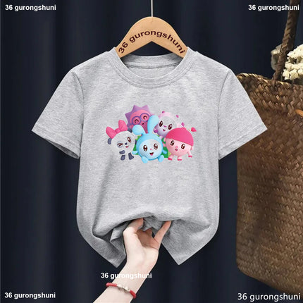 Kawaii  Girls Tshity Funny Babyriki T-Shirts Boys Girls Cartoon Tshirt Baby Clothes Summer Short Sleeve Kids T Shirt Tops 1-13y