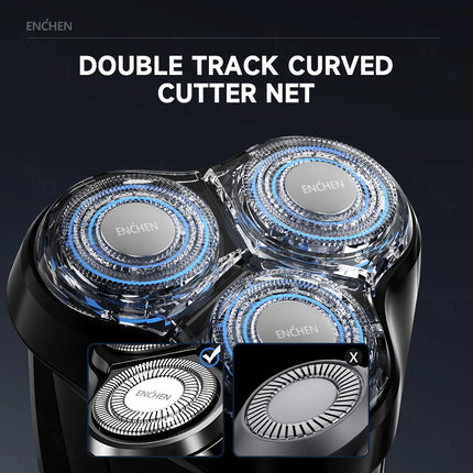 ENCHEN Blackstone3 Electric Rotary 3D Shaver 100% Waterproof  With POP-UP Precision Trimmer And Type-C Quick Charging