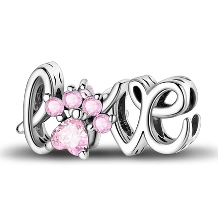 Charms 925 Sterling Silver Cute Cat Collection Charms Beads Paw Print Pendant Beads Fit Original DIY Bracelet Gift Women Jewelry