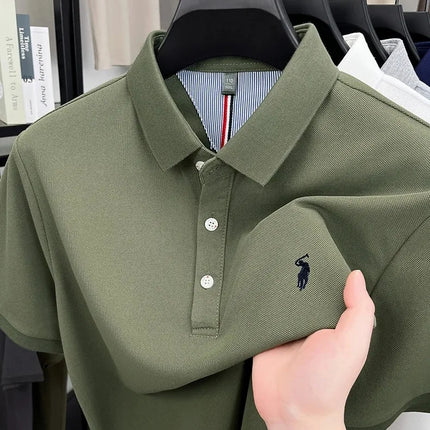 Luxury brand short sleeve polo shirt, exquisite pony embroidery, summer new breathable T-shirt, new fashion Paul men's wear