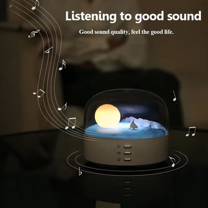 New Bluetooth Speaker Ambient Light High Quality Sound Bluetooth Music Box with Dimming Soft Light Wireless Music Play