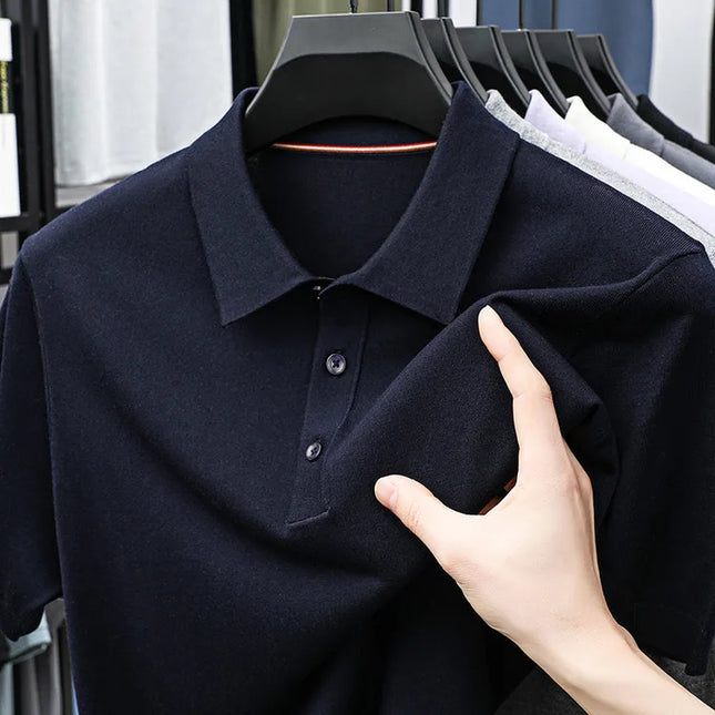 Men's Lyocell Polo Shirt - Summer Essential 100% Breathable Tencel Wrinkle-Free & Eco-Friendly Soft Handfeel 17 Colors Available