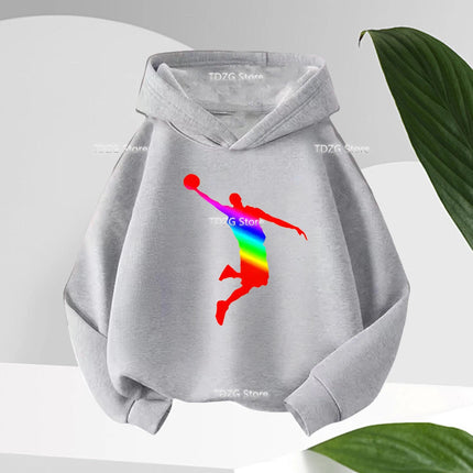 Autumn Brand Pattern Print Fleece Children Hoodie Kid Boys Girl Clothes Sport Fashion Long Sleeve Hooded Sweatshirt Pullover Top