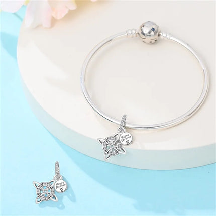 Original 925 Sterling Silver Charms Beads Cute Mushroom Unicorn Love Wings Pearl Charm for Bracelet Pendant Woman Girl Jewelry