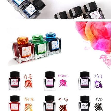 JINHAO 50ml/30ml Various Color Ink Glass Bottled Ink Fountain Pen Ink Refill Cartridge School Writing Office Supplies Stationery