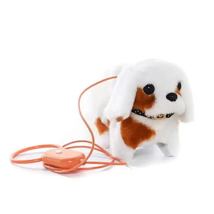 Electric Simulation Puppy Plush Toys Interactive Dog Robot Walking Barking Tail Wagging Toy For Kids Birthday Xmas Gift S3r4