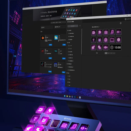 Ulanzi D200 Live Streaming Controller 13 LCD Keys for Vlog Content Creation Photo Video Editing Gaming Office Work