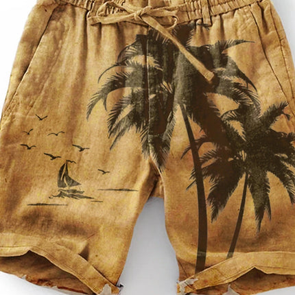 Men's Beach Pants Compass 3D Printed Shorts Men's Summer Breathable Shorts Fitness Street Shorts Men's Ropa Hombre