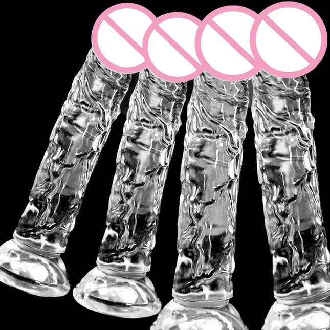 Cheap Jelly Dildo 5 Sizes Realistic Butt Plug Suction Cup Big Dick Soft Masturbators G Spot  Anal Sex Toys For Women Men Gay 18+
