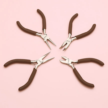 Mini Precision Pliers for Jewelry Making & Watch Repair - Ultra Fine Tip Craft Pliers with Spring Handle Ideal for Detailed DIY