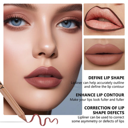 Matte Lip Linen Set, Natural Nude Lipstick Kit, Long-Lasting Waterproof, Valentine's Day Gift for Women & Girls, 1, 3, 4, 12Pcs