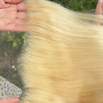 Upermall #613 Blonde Real Hd 13x6 13x4 Lace Frontal Straight Pre Plucked Swiss Lace 100% Remy Human Hair On Sale Can Be Dyed