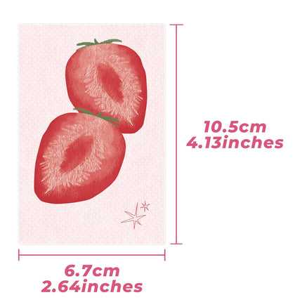Strawberry Memo Pads Korean Style M5 Scrapbook Paper Journal Ins Tomato Notepad Grid Base Paper Decor Supplies