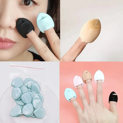 3/10Pcs Mini Finger Puff Foundation Small Air Cushion Powder Sponge Face Concealer BB Cream Cosmetic Applicator Makeup Tools