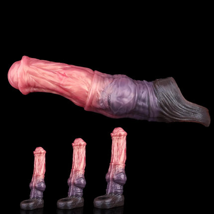 YOCY Extra Long Horse Dildo Sheath 10 Inch Penis Enlargement  S,M,L Size Sex Toy For Men Cock Cover Reusable Comdon